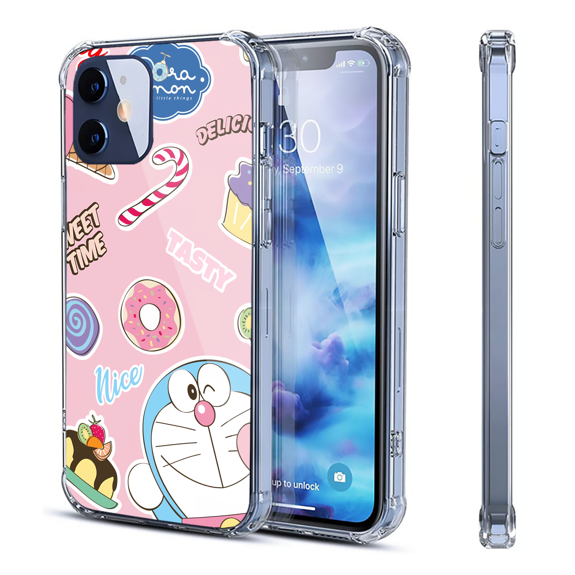 （画像用） ドラえもん Doraemon 【iPhone 12シリーズ対応】透明スマホケース（クリアソフトケース）